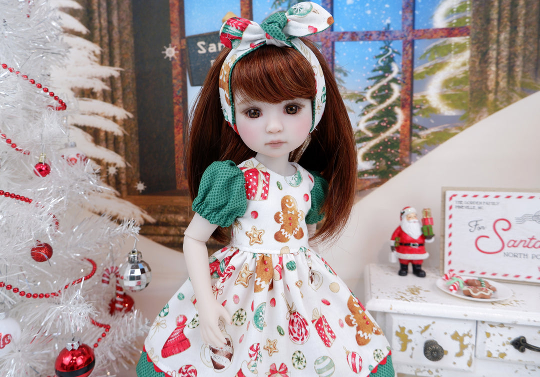 Gingerbread Charms - dress and shoes for Ruby Red Fashion Friends doll