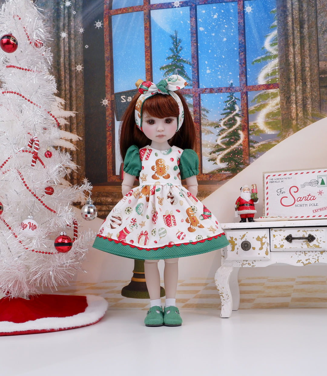 Gingerbread Charms - dress and shoes for Ruby Red Fashion Friends doll