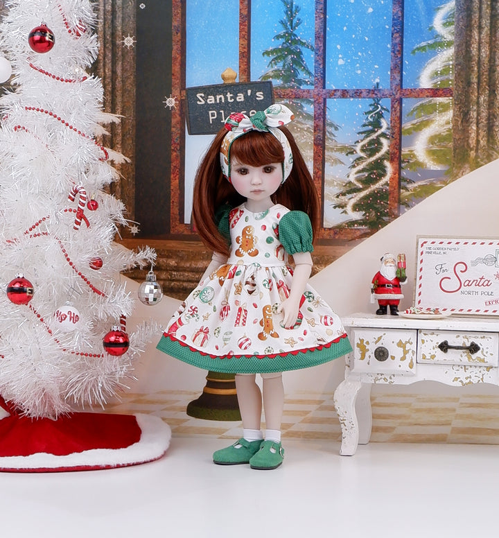 Gingerbread Charms - dress and shoes for Ruby Red Fashion Friends doll