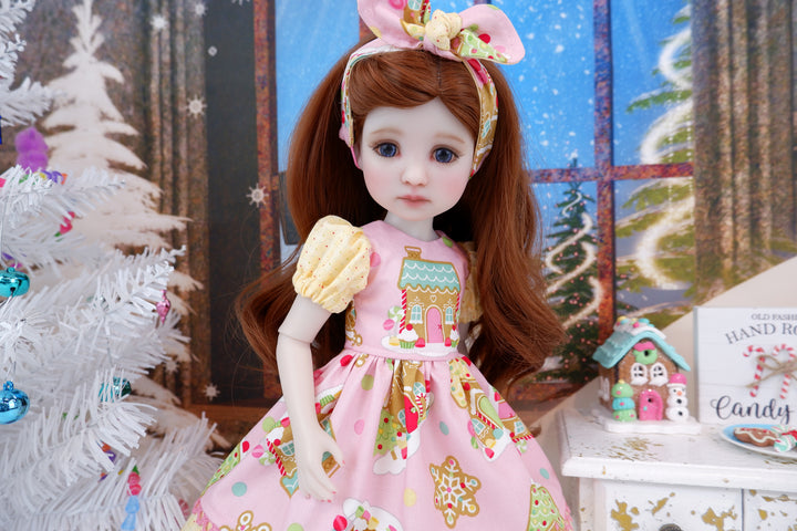 Gingerbread Cottage - dress and boots for Ruby Red Fashion Friends doll