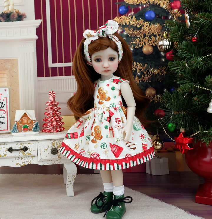 Gingerbread Treats - dress with boots for Ruby Red Fashion Friends doll