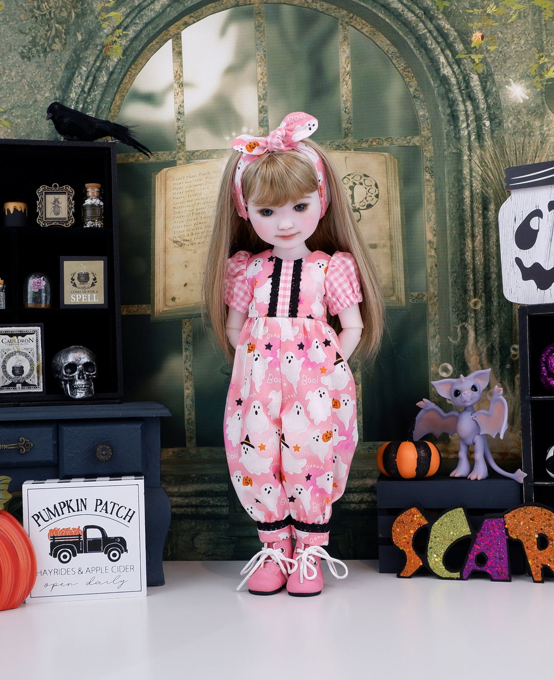 Girly Ghosties - romper with boots for Ruby Red Fashion Friends doll