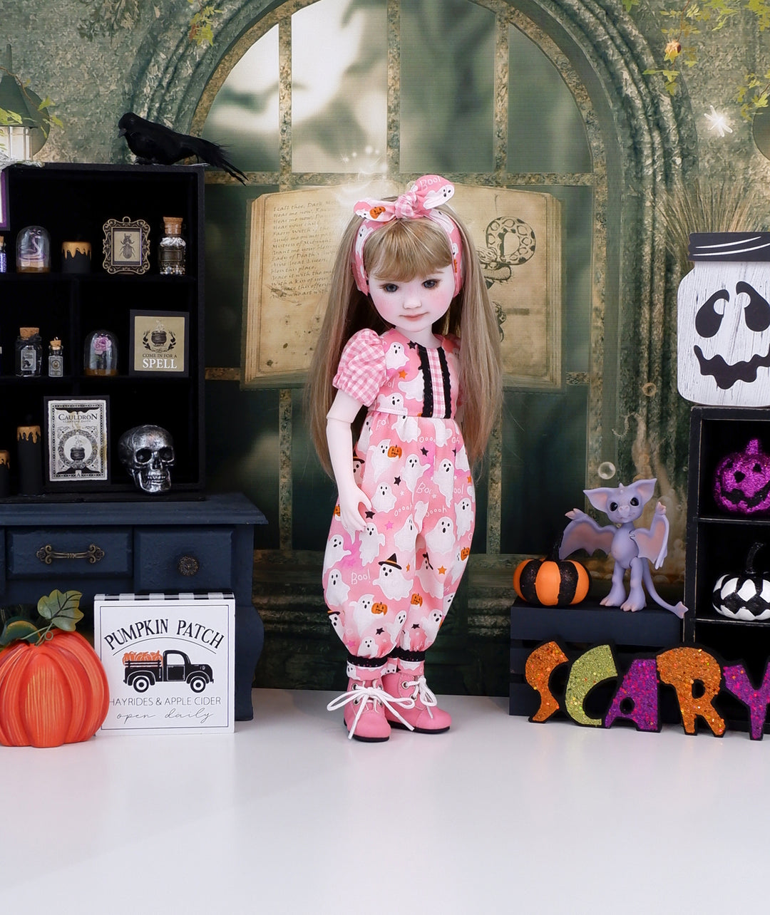 Girly Ghosties - romper with boots for Ruby Red Fashion Friends doll