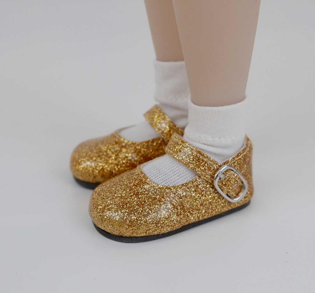 The Doll Maker Gold Sparkle Mary Jane(Simple Mary Jane Shoes