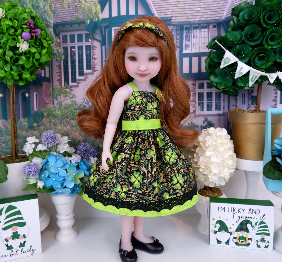 Golden Clover - dress with shoes for Ruby Red Fashion Friends doll