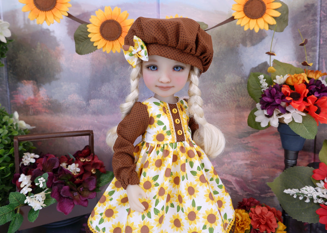 Golden Sunflower - dress and shoes for Ruby Red Fashion Friends doll