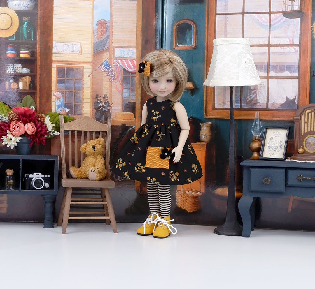 Goldenrod In Bloom - dress with boots for Ruby Red Fashion Friends doll