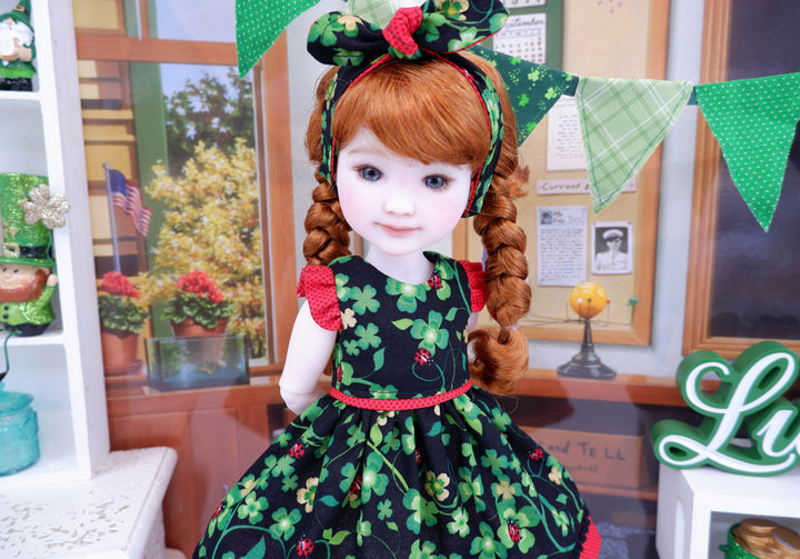 Good Luck Bug - dress with sandals for Ruby Red Fashion Friends doll