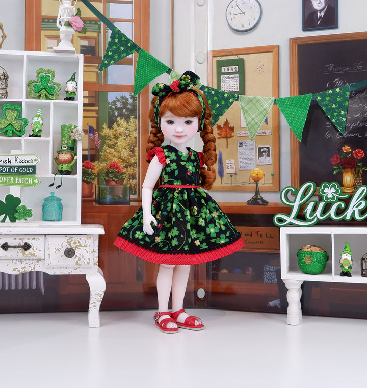 Good Luck Bug - dress with sandals for Ruby Red Fashion Friends doll