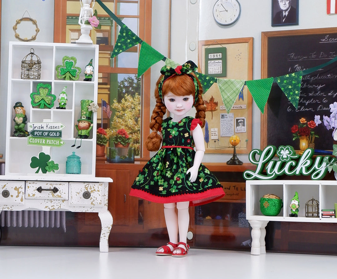 Good Luck Bug - dress with sandals for Ruby Red Fashion Friends doll