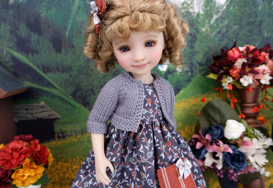 Greys of Fall - dress with sweater & boots for Ruby Red Fashion Friends doll