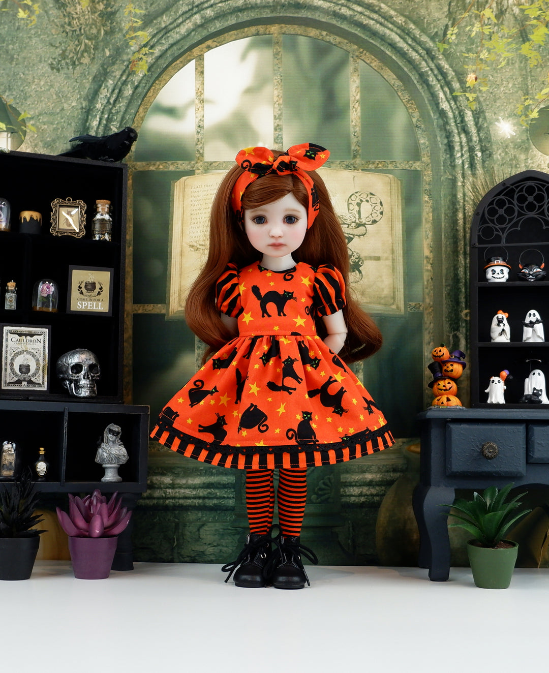 Halloween Cats - dress and boots for Ruby Red Fashion Friends doll