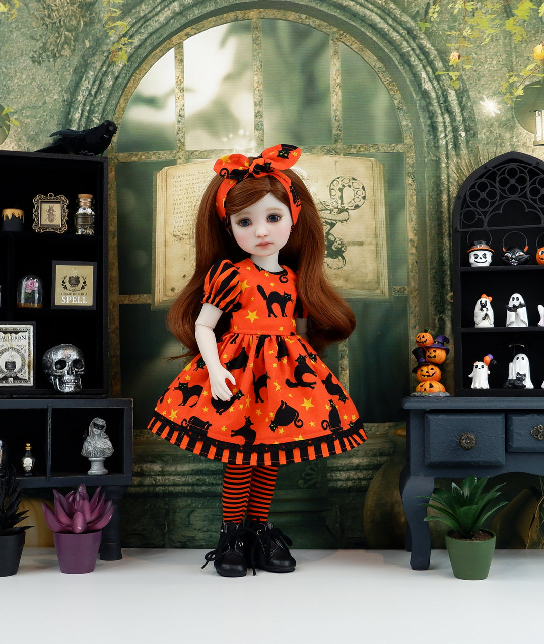 Halloween Cats - dress and boots for Ruby Red Fashion Friends doll