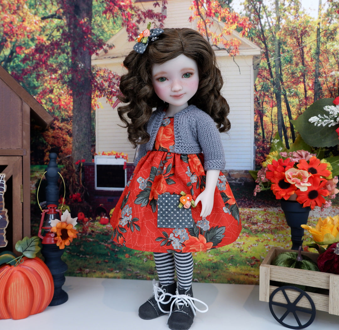 Halloween Garden - dress with sweater & boots for Ruby Red Fashion Friends doll