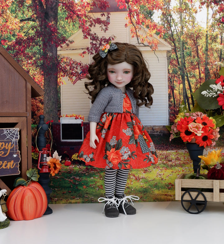 Halloween Garden - dress with sweater & boots for Ruby Red Fashion Friends doll