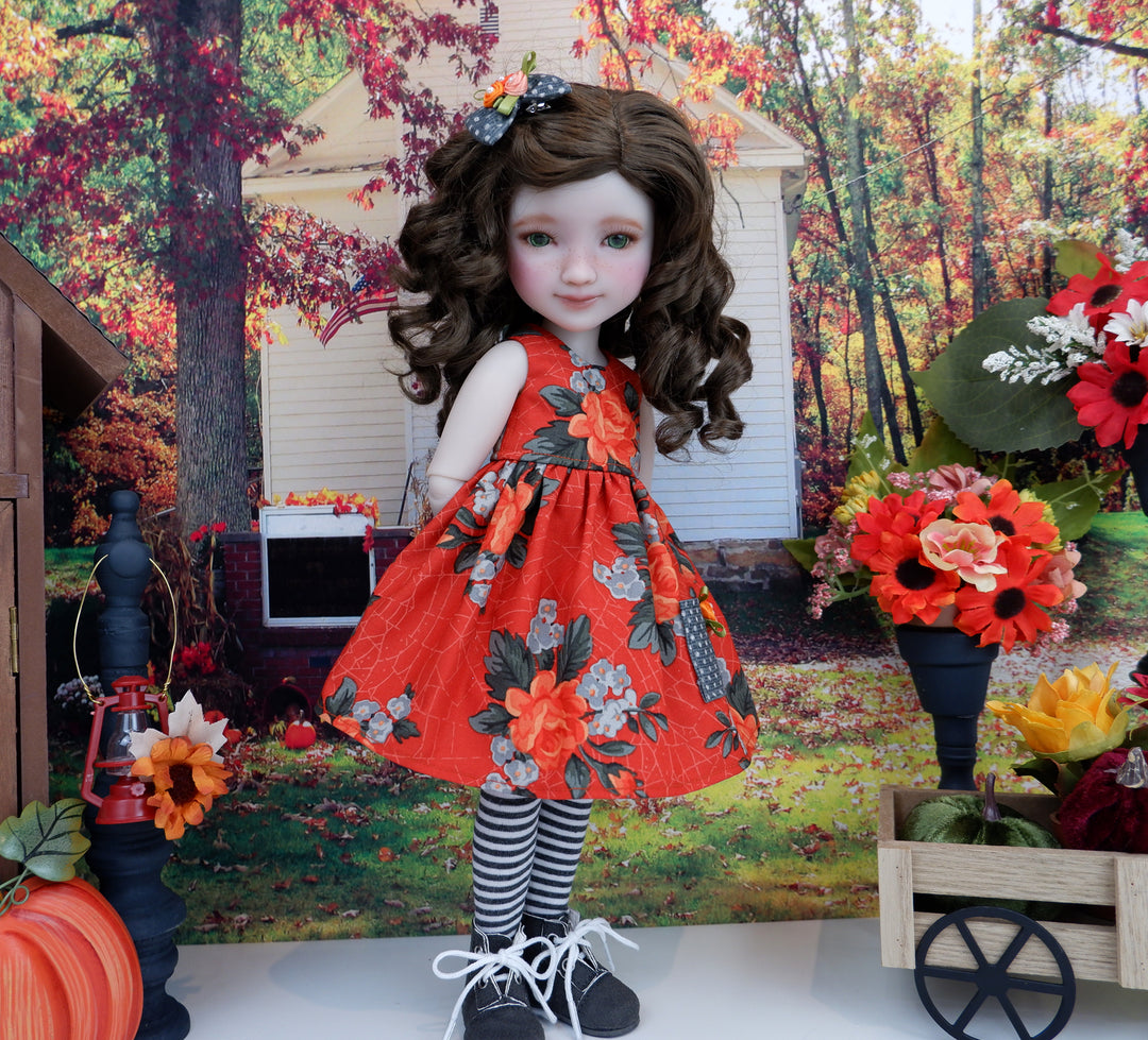 Halloween Garden - dress with sweater & boots for Ruby Red Fashion Friends doll