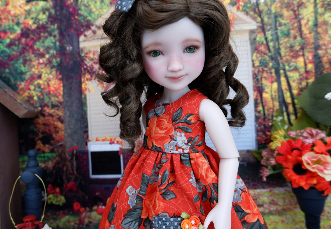 Halloween Garden - dress with sweater & boots for Ruby Red Fashion Friends doll