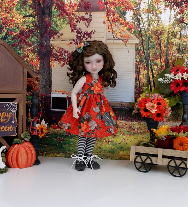 Halloween Garden - dress with sweater & boots for Ruby Red Fashion Friends doll