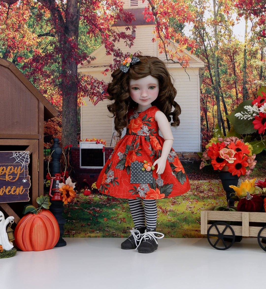 Halloween Garden - dress with sweater & boots for Ruby Red Fashion Friends doll