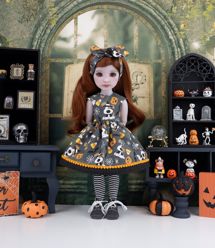 Halloween Pups - dress with boots for Ruby Red Fashion Friends doll