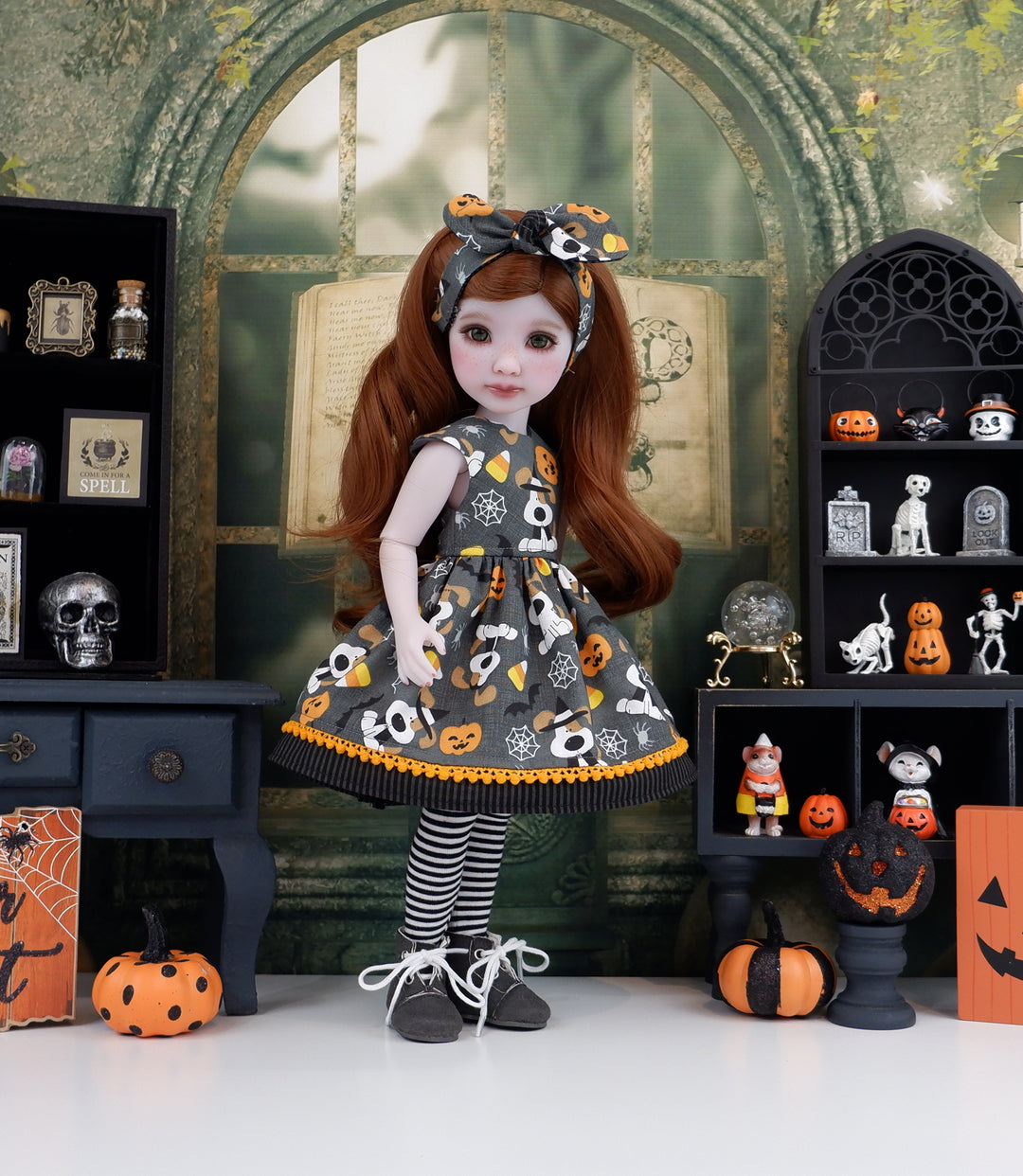 Halloween Pups - dress with boots for Ruby Red Fashion Friends doll