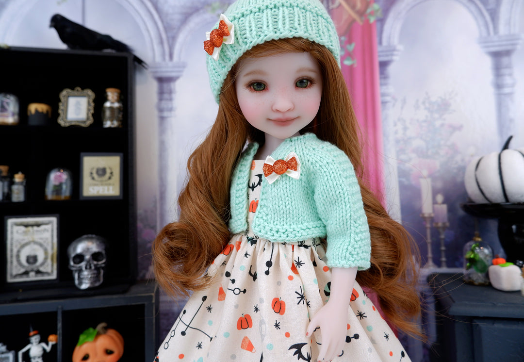 Halloween Sweets - dress & sweater set with boots for Ruby Red Fashion Friends doll