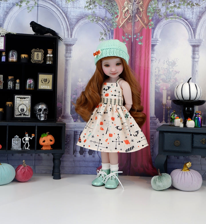 Halloween Sweets - dress & sweater set with boots for Ruby Red Fashion Friends doll