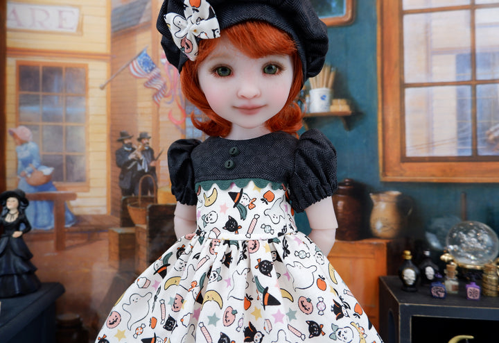 Halloween Things - dress and loafers for Ruby Red Fashion Friends doll
