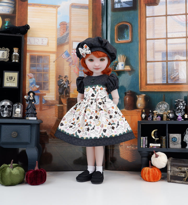 Halloween Things - dress and loafers for Ruby Red Fashion Friends doll