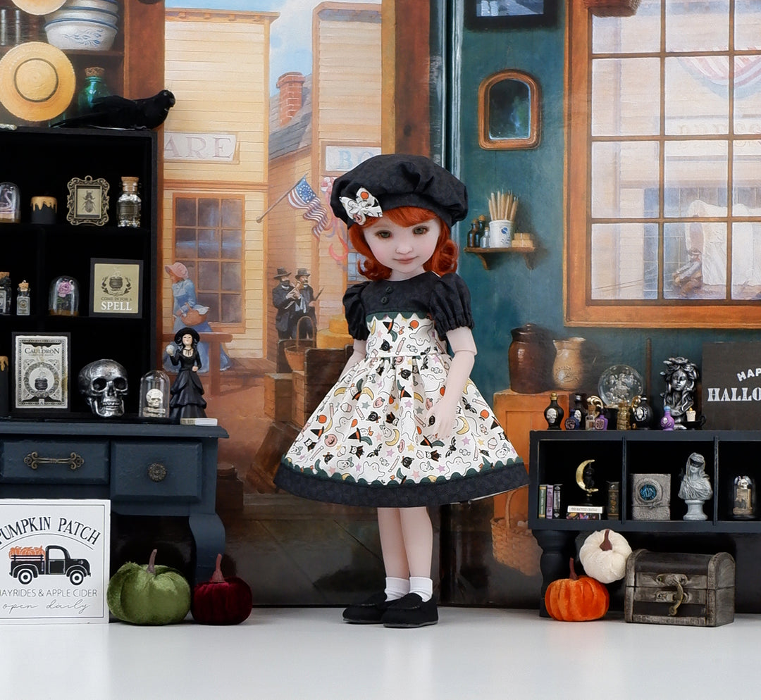 Halloween Things - dress and loafers for Ruby Red Fashion Friends doll