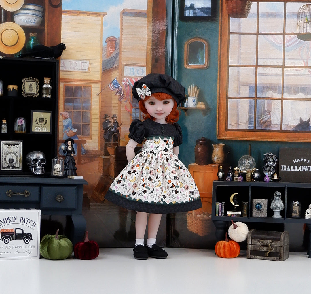 Halloween Things - dress and loafers for Ruby Red Fashion Friends doll