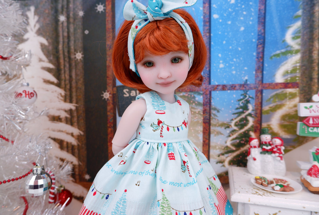 Hanging Lights - dress with boots for Ruby Red Fashion Friends doll