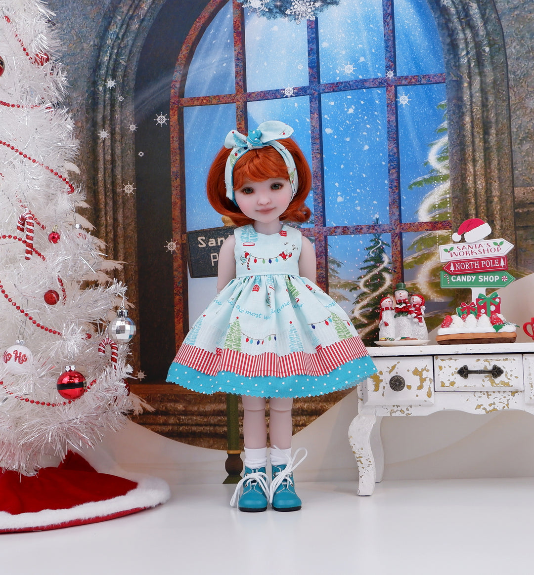 Hanging Lights - dress with boots for Ruby Red Fashion Friends doll