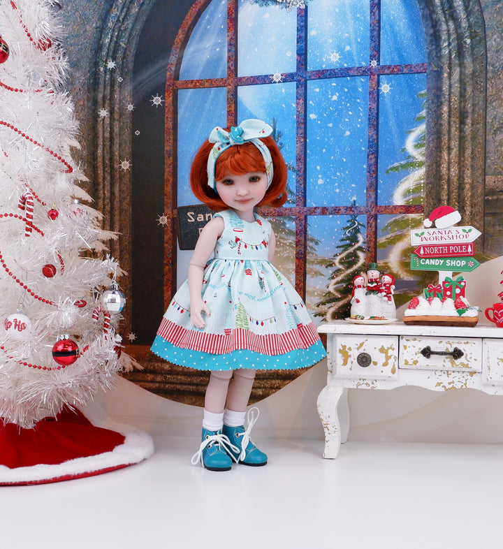 Hanging Lights - dress with boots for Ruby Red Fashion Friends doll