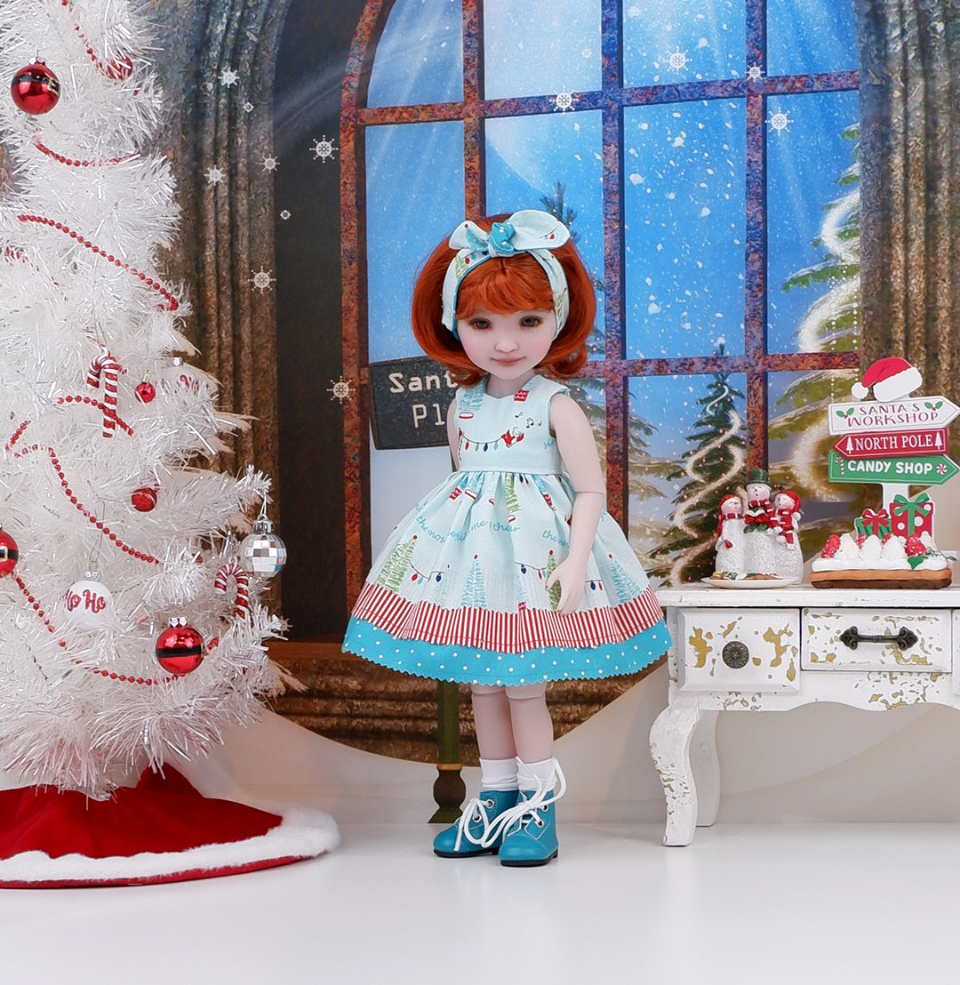 Hanging Lights - dress with boots for Ruby Red Fashion Friends doll