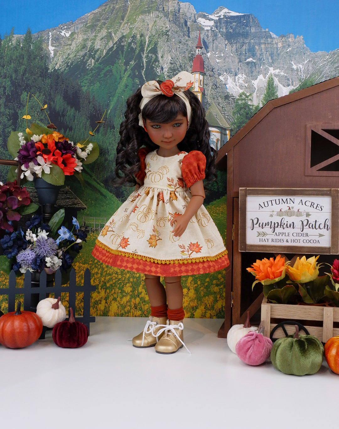 Harvest Gold - dress and boots for Ruby Red Fashion Friends doll