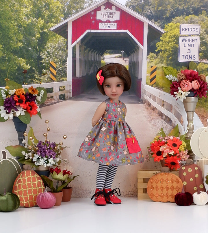 Harvest Hedgehog - dress with boots for Ruby Red Fashion Friends doll