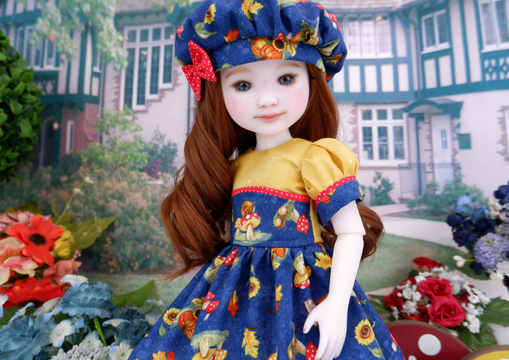 Harvest Mushroom - dress and shoes for Ruby Red Fashion Friends doll