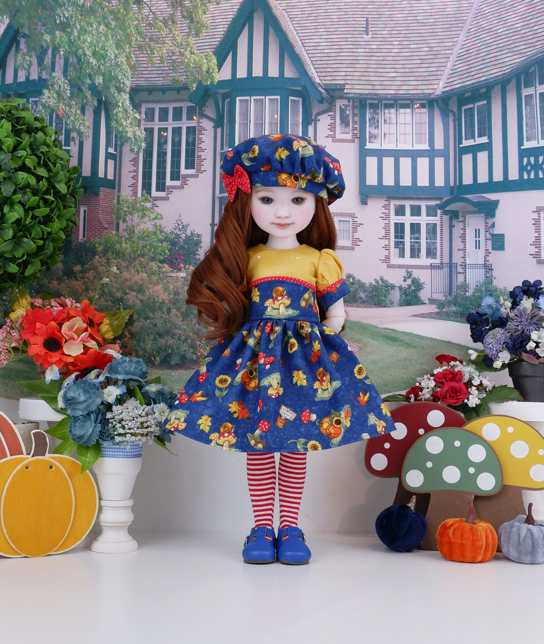 Harvest Mushroom - dress and shoes for Ruby Red Fashion Friends doll