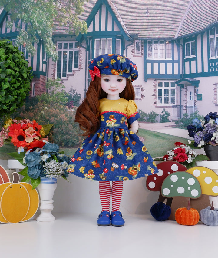 Harvest Mushroom - dress and shoes for Ruby Red Fashion Friends doll