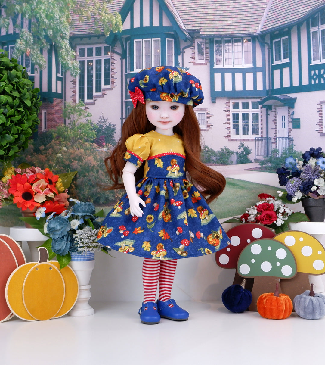 Harvest Mushroom - dress and shoes for Ruby Red Fashion Friends doll