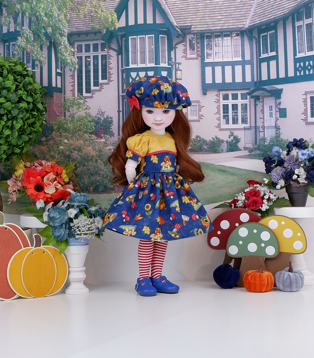 Harvest Mushroom - dress and shoes for Ruby Red Fashion Friends doll