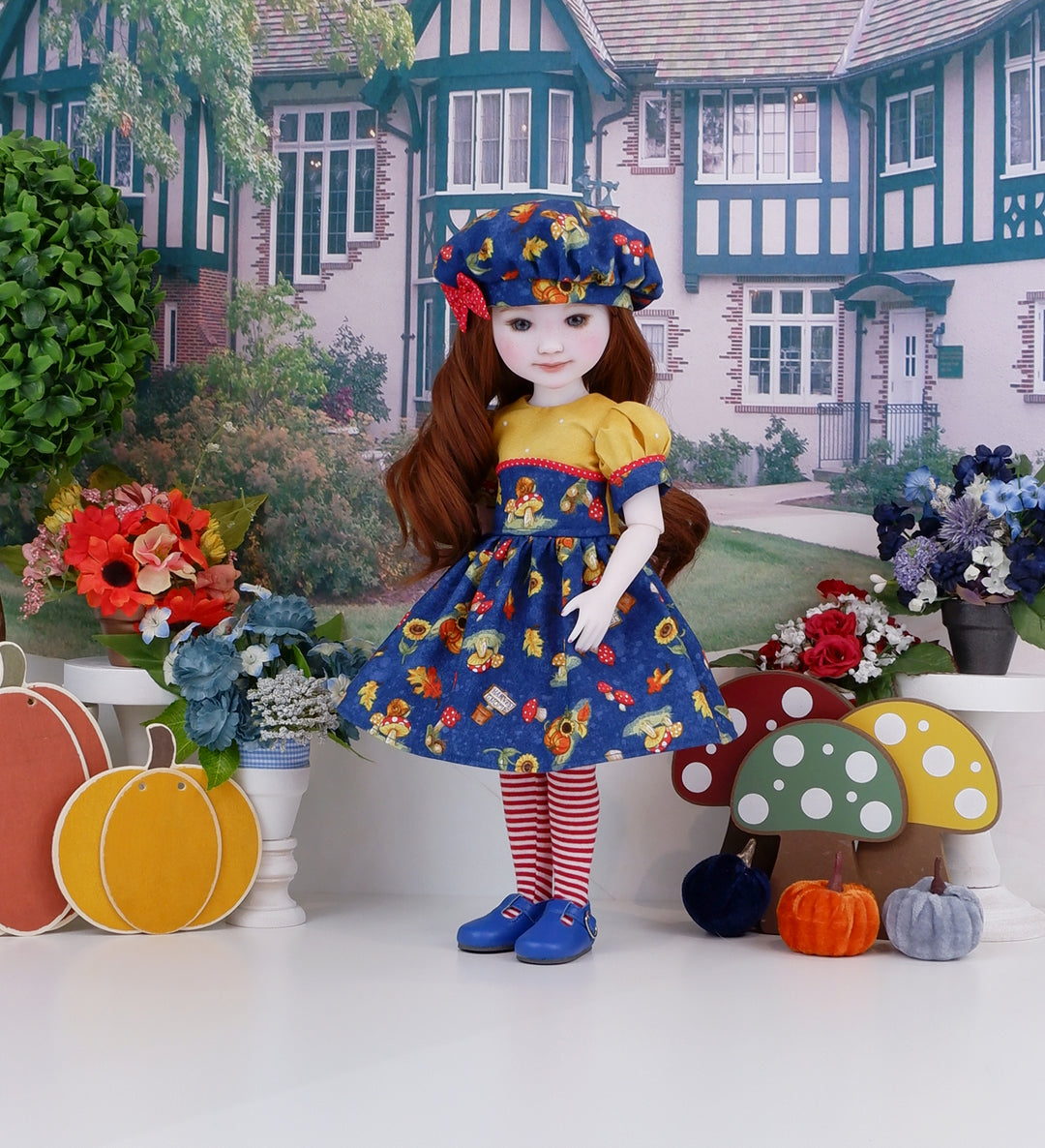 Harvest Mushroom - dress and shoes for Ruby Red Fashion Friends doll