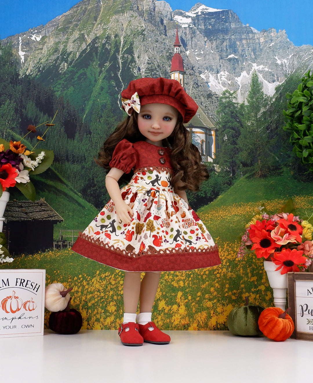 Harvest Season - dress and shoes for Ruby Red Fashion Friends doll