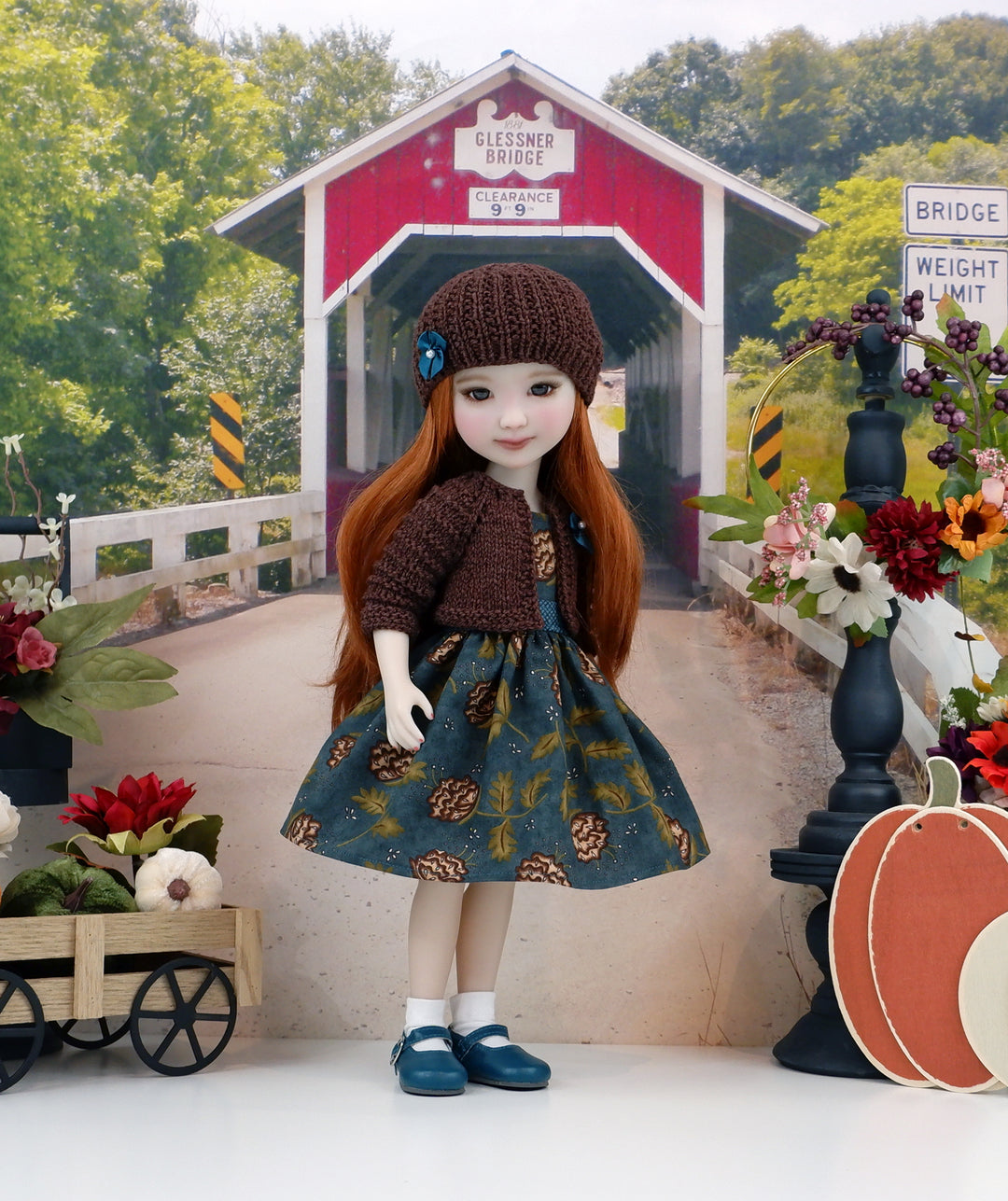 Harvest Thistle - dress, sweater and shoes for Ruby Red Fashion Friends doll