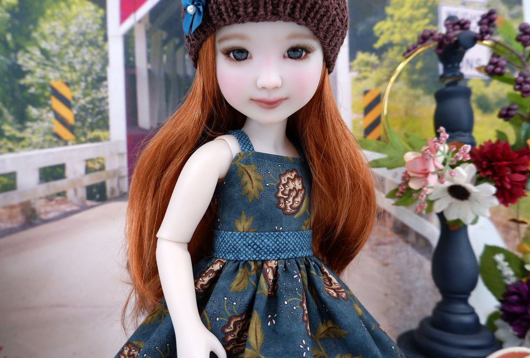 Harvest Thistle - dress, sweater and shoes for Ruby Red Fashion Friends doll