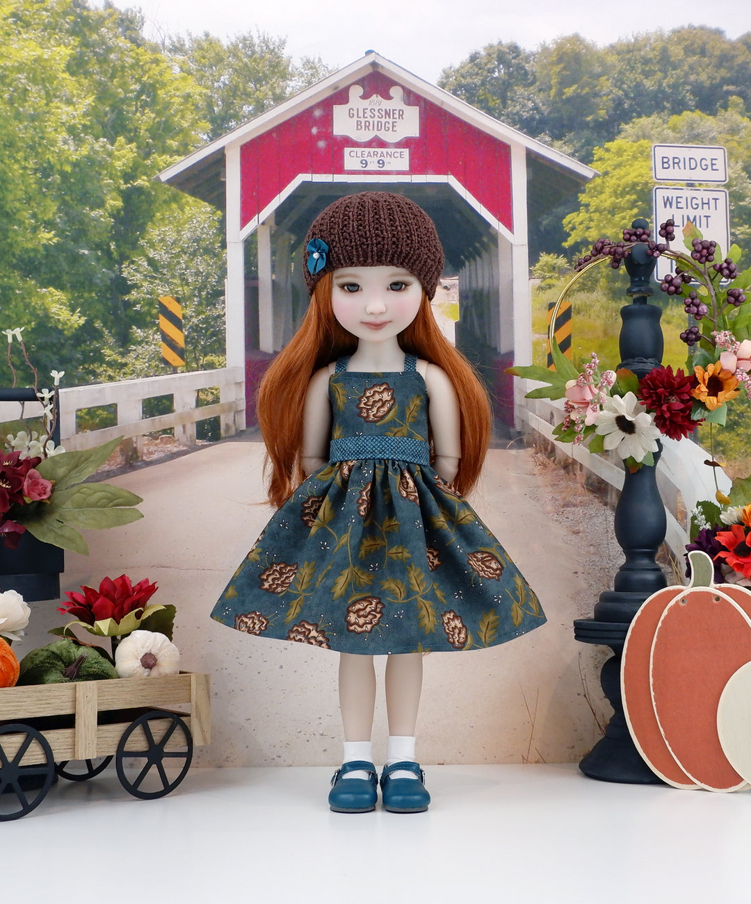 Harvest Thistle - dress, sweater and shoes for Ruby Red Fashion Friends doll