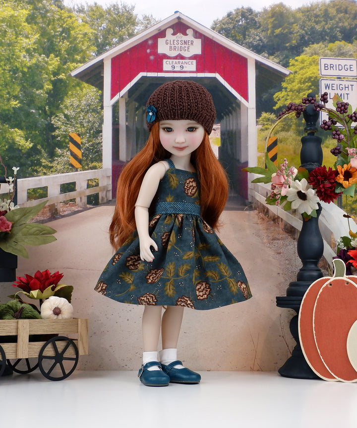 Harvest Thistle - dress, sweater and shoes for Ruby Red Fashion Friends doll