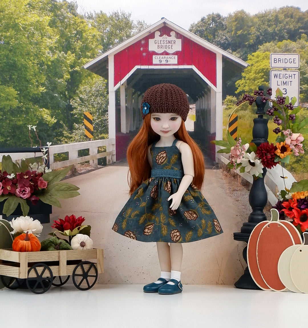 Harvest Thistle - dress, sweater and shoes for Ruby Red Fashion Friends doll