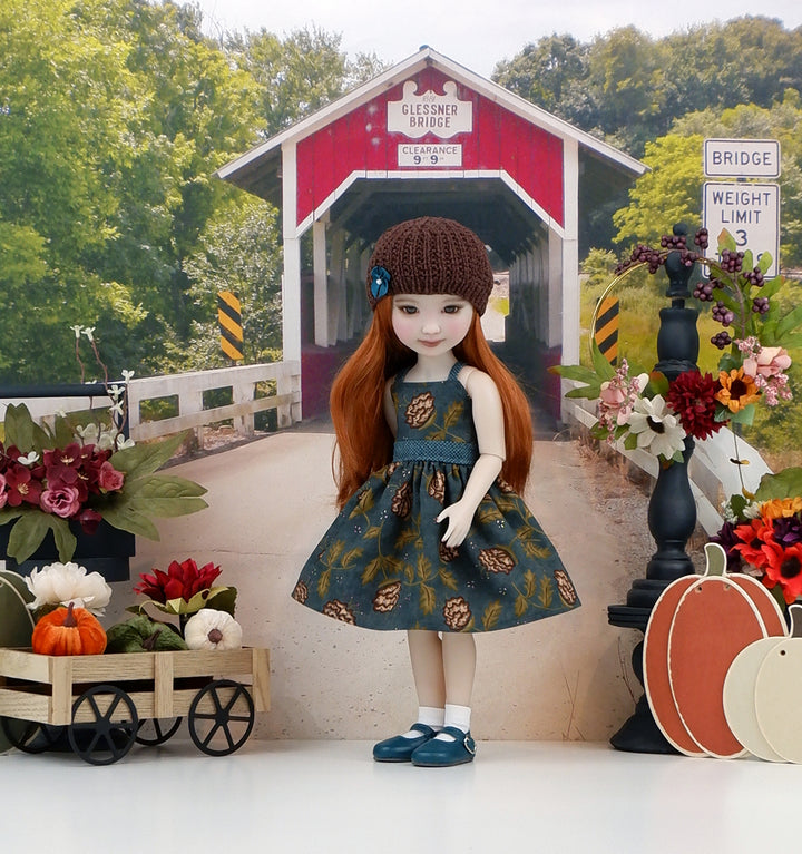 Harvest Thistle - dress, sweater and shoes for Ruby Red Fashion Friends doll